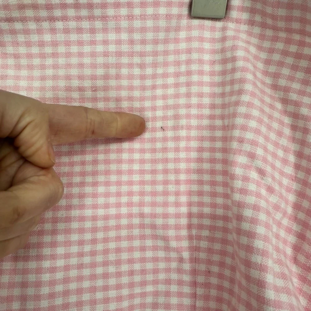 Pottery Barn Pink Gingham Fabric Storage Bag Liner‎ Nursery Large Cottagecore